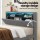 Artiss Queen Bed Frame Grey Faux Linen with LED Lights, Storage Headboard, Hidden Box, Timber Steel Base