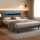 Artiss Queen Bed Frame Grey Faux Linen with LED Lights, Storage Headboard, Hidden Box, Timber Steel Base