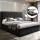 Artiss Tiyo Double Size Gas Lift Bed Frame, Black - PVC Leather, Storage, Scandinavian Tufted Headboard, 300kg Capacity