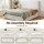 Artiss Double Boucle Fabric Vacuum Compressed Bed Frame with Foam Base and Removable Cover 155x196cm