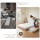 Artiss Double Boucle Fabric Vacuum Compressed Bed Frame with Foam Base and Removable Cover 155x196cm