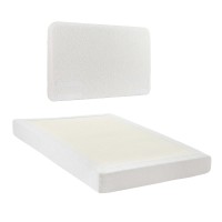 Artiss Double Boucle Fabric Vacuum Compressed Bed Frame with Foam Base and Removable Cover 155x196cm