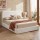 Artiss Queen Boucle Fabric Vacuum Compressed No Assembly Bed Frame with Foam Headboard 170x212cm Washable Cover