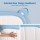 Artiss Kids King Single Upholstered Bear Bed Frame Blue White 180kg Capacity Child Safe Padding 118x213x107cm
