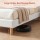 Artiss Kids AU King Single Upholstered Bed Frame Bear Ear Headboard Beige White Child Safe PVC Leather