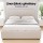 Artiss VILA Queen Size Bed Frame Gas Lift Storage Beige Linen Upholstered Tufted Headboard Wooden Slats 300kg