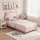 Artiss King Single Pink Kids Bed Frame Cute Kitty Upholstered Padded Headboard Waterproof PVC Leather