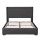 Artiss Double Gas Lift Storage Bed Frame Upholstered Geometric Headboard Charcoal Grey with Charging Ports