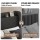 Artiss Double Gas Lift Storage Bed Frame Upholstered Geometric Headboard Charcoal Grey with Charging Ports