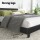 Artiss Neo Double Size Bed Frame Charcoal Faux Linen Upholstered Padded Headboard Solid Wood Slat Base 300kg
