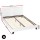 Artiss Neo Bed Frame Queen Size White PVC Leather Upholstered, Padded Headboard, Wooden Slats, Modern Design