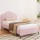 Artiss OLAN King Single Bed Frame, Velvet Upholstered, Pink, Solid Wood Slats, Plush Headboard, 180KG Capacity