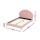 Artiss ROSY Double Bed Frame with Pink Velvet Scallop Bedhead - Elegant Wood Base, Easy Assembly, 1-Year Warranty