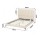 Artiss Double Upholstered Velvet Bed Frame with Tufted Headboard 133x185cm Cream White Platform No Box Spring Required