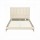 Artiss Queen Upholstered Platform Bed with Tufted Headboard Cream White Velvet 300kg Support 149x200cm