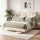 Artiss Queen Upholstered Platform Bed with Tufted Headboard Cream White Velvet 300kg Support 149x200cm