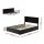 Artiss Dunn Double Size Bed Frame with LED, 4 Drawers, Black PU Leather, Foam Padding, Wooden Slat Support, 16 Colours