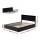 Artiss Queen Bed Frame with LED, 4 Drawers, PU Leather Upholstery, Black, Durable Wood, Easy Assembly