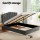 Artiss FION Queen Size Bed Frame Velvet Grey Upholstered with Gas Lift Storage, Padded Headboard, Wooden Slats