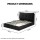 Artiss Queen Horizontal Gas Lift Bed Frame Black Velvet with LED and USB Type‑C Charging Station 164x228cm