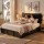 Artiss Queen Horizontal Gas Lift Bed Frame Black Velvet with LED and USB Type‑C Charging Station 164x228cm