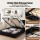 Artiss Queen Horizontal Gas Lift Bed Frame Black Velvet with LED and USB Type‑C Charging Station 164x228cm