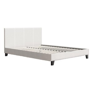Artiss Neo Queen Bed Frame - Premium Boucle Fabric, Textured Headboard, Sturdy Design, Easy Assembly, 1-Year Warranty