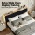Artiss Double Upholstered Bed Frame Adjustable Headboard RGB Mood Lighting Corduroy Velvet 300kg Capacity