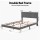 Artiss Double Upholstered Bed Frame Grey Corduroy Velvet Adjustable Headboard RGB Mood Lighting 300kg