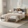 Artiss Queen Upholstered Bed Frame Dark Corduroy Velvet Height Adjustable Headboard Mood Lighting Robust 300kg