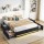 Artiss Queen Upholstered Bed Base with RGB Mood Lighting USB C Charging Station and Four Storage Drawers