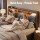Artiss Queen Bed Frame Gas Lift Storage LED Lights Integrated USB Type C Charging Station PU Leather