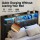 Artiss Queen Bed Frame Gas Lift Storage LED Lights Integrated USB Type C Charging Station PU Leather