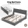 Artiss King Bed Frame Charcoal Grey with 4 Storage Drawers and Built in Charging Station Tufted Headboard