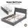 Artiss Queen Upholstered Bed Frame Charcoal Grey Tufted Wingback Headboard 4 Storage Drawers & Charging