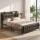 Artiss Double Bed Frame Upholstered PU Leather with Storage Headboard and SAA Charging Station 300kg
