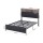 Artiss Double PU Leather Bed Frame with LED Headboard Storage and USB AC Charging Station 138x212cm 300kg