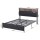 Artiss Queen PU Leather Smart Bed Frame with LED Lighting Storage Headboard USB Charging Station 153x224cm