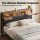 Artiss Queen PU Leather Smart Bed Frame with LED Lighting Storage Headboard USB Charging Station 153x224cm