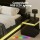Artiss Queen Bed Frame Set with 16-Colour RGB LED, Gas-Lift Storage, PVC Leather, Includes 2 High-Gloss Bedside Tables