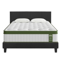 Artiss BedStory Double Bed Frame & Mattress Set - Charcoal Upholstered, Pocket Coil, Medium-Firm, Easy Assembly