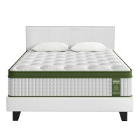 Artiss BedStory Queen Set: Leather Frame, Medium-Firm Hybrid Mattress, Pocket Coils, Easy Assembly, White Finish