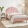 Artiss ROSY King Single Bed Frame & Bedside Table Set - Pink Velvet Scallop Headboard, Wood Frame, E1 MDF Storage