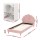 Artiss ROSY King Single Bed Frame & Bedside Table Set - Pink Velvet Scallop Headboard, Wood Frame, E1 MDF Storage