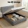 Artiss Tiyo Queen Upholstered Gas Lift Storage Bed Frame with Matching 2-Drawer Bedside Table Bundle
