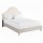 Artiss Queen Bed Frame with Scalloped Velvet Headboard, Faux Linen Upholstery, Storage, Wood Base, Beige, 300kg Capacity