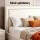 Artiss Queen Bed Frame with Upholstered Linen Headboard, Sturdy Wooden Base, Reinforced Slats, Beige, 300KG Capacity