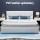 Artiss Tiyo King Size Gas Lift Bed Frame White Upholstered PVC Leather Tufted Headboard and Storage 215x190x99cm