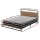 Artiss Dane Double Size Metal Bed Frame with Wood Accents and Pocket Spring Mattress, Industrial Platform Design