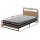Artiss Metal Bed Frame Single Size with Mattress, Industrial Steel and Wood Platform, Pocket Spring Support, Black
